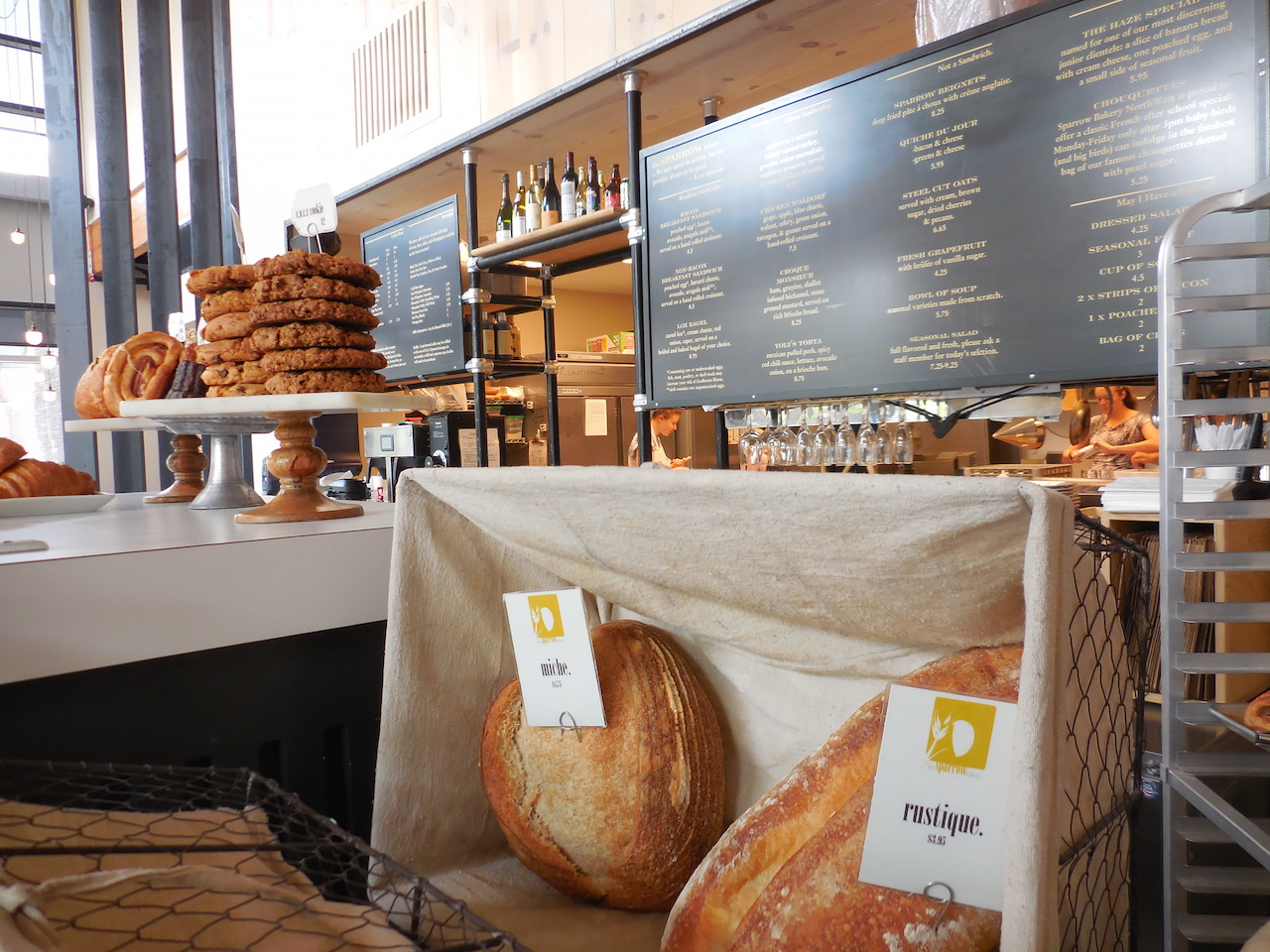 Fresh baked goods on a counter