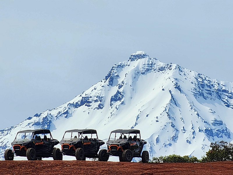 ATV riding on volcanic terrain