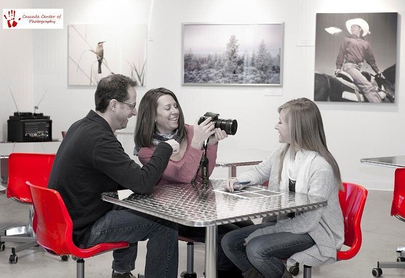 Photographer leading a tutoring session outdoors